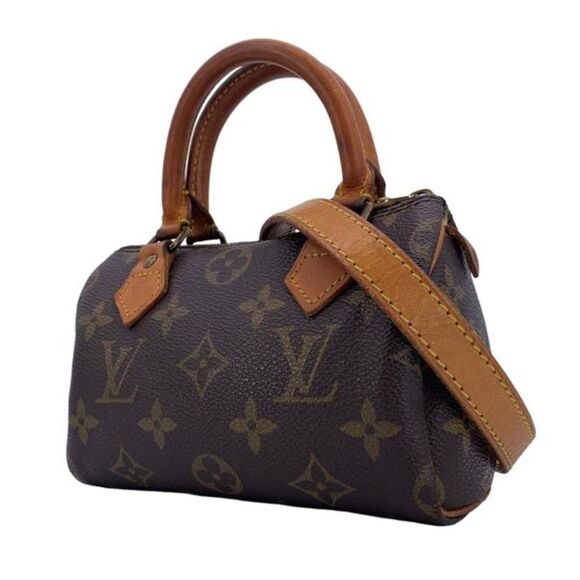 Louis Vuitton Mini Speedy Monogram Brown Shoulder Bag - Picture 1 of 8